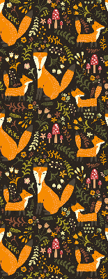 Store enrouleur occultant avec motif renards et plantes