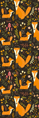 Store enrouleur occultant avec motif renards et plantes