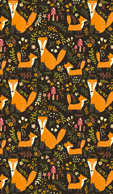 Store enrouleur occultant avec motif renards et plantes