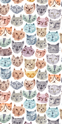 Store enrouleur occultant avec visages de chat colorés