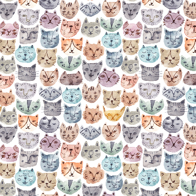 Store enrouleur occultant avec visages de chat colorés