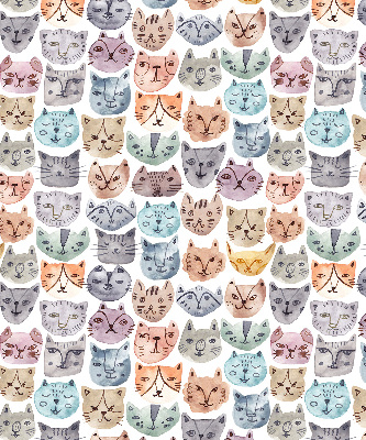 Store enrouleur occultant avec visages de chat colorés