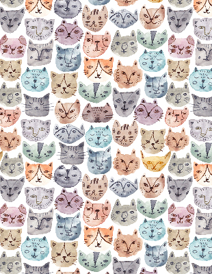 Store enrouleur occultant avec visages de chat colorés