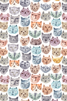 Store enrouleur occultant avec visages de chat colorés