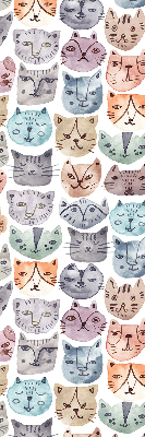 Store enrouleur occultant avec visages de chat colorés