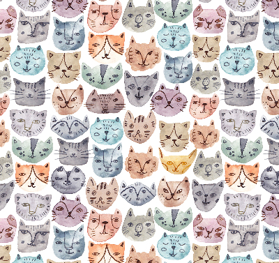 Store enrouleur occultant avec visages de chat colorés