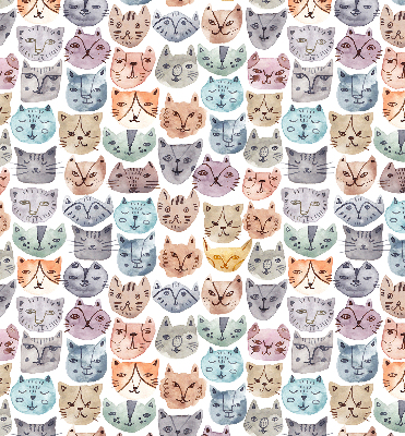 Store enrouleur occultant avec visages de chat colorés