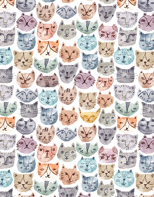 Store enrouleur occultant avec visages de chat colorés