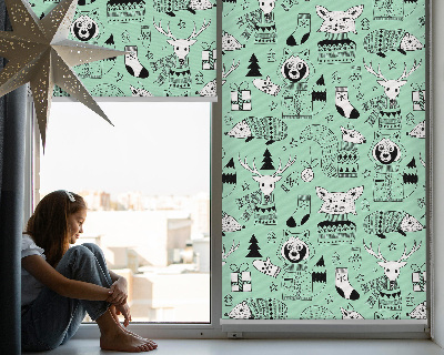 Store fenêtre intérieur pour animaux d’hiver