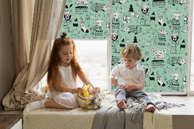Store fenêtre intérieur pour animaux d’hiver