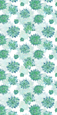 Store occultant fenêtre à motifs de fleurs vertes