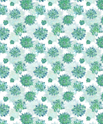 Store occultant fenêtre à motifs de fleurs vertes