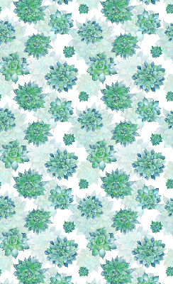 Store occultant fenêtre à motifs de fleurs vertes