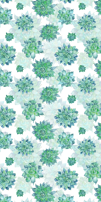 Store occultant fenêtre à motifs de fleurs vertes
