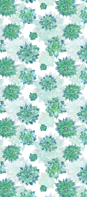 Store occultant fenêtre à motifs de fleurs vertes