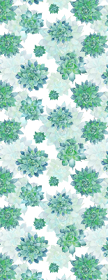 Store occultant fenêtre à motifs de fleurs vertes