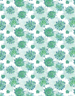 Store occultant fenêtre à motifs de fleurs vertes