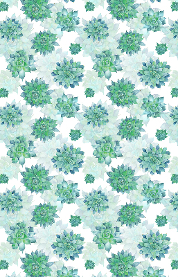 Store occultant fenêtre à motifs de fleurs vertes