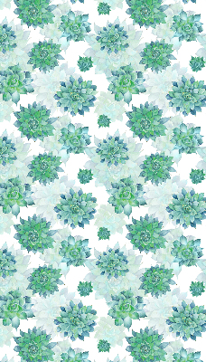 Store occultant fenêtre à motifs de fleurs vertes