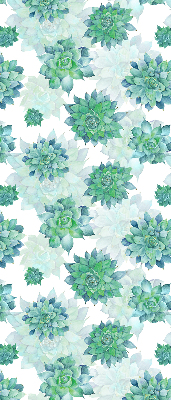 Store occultant fenêtre à motifs de fleurs vertes