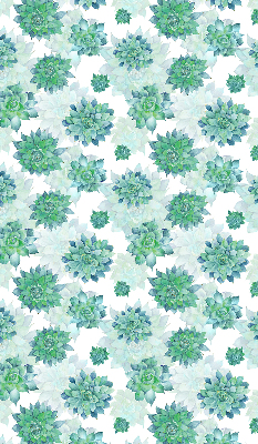 Store occultant fenêtre à motifs de fleurs vertes