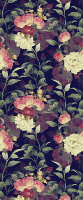 Store enrouleur occultant à motif de fleurs