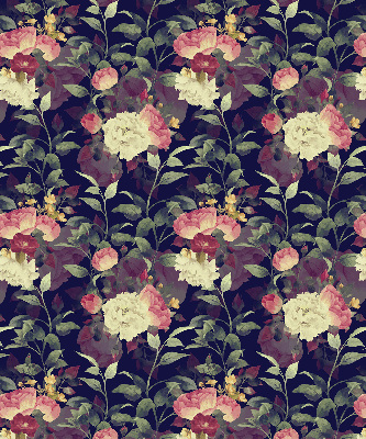 Store enrouleur occultant à motif de fleurs