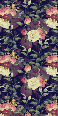 Store enrouleur occultant à motif de fleurs