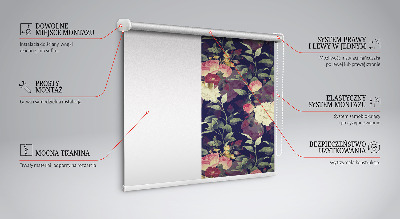 Store enrouleur occultant à motif de fleurs