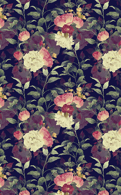 Store enrouleur occultant à motif de fleurs