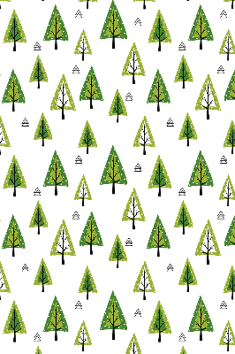 Store fenêtre intérieur en forme de forêt dessinée