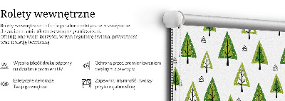Store fenêtre intérieur en forme de forêt dessinée