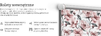 Store enrouleur occultant à fleurs roses