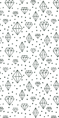 Store occultant fenêtre avec motif de diamants dessinés