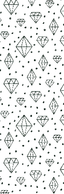Store occultant fenêtre avec motif de diamants dessinés