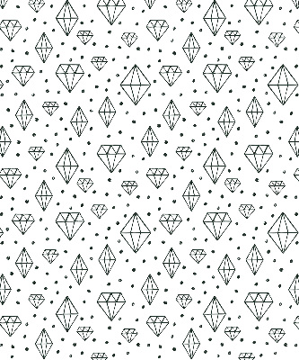 Store occultant fenêtre avec motif de diamants dessinés