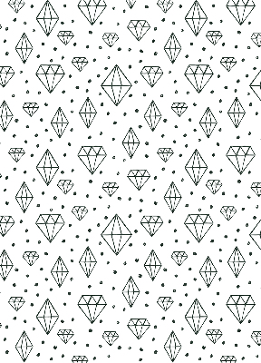 Store occultant fenêtre avec motif de diamants dessinés