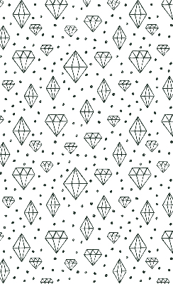 Store occultant fenêtre avec motif de diamants dessinés