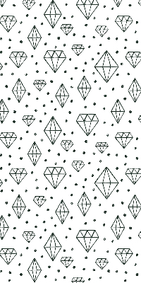 Store occultant fenêtre avec motif de diamants dessinés