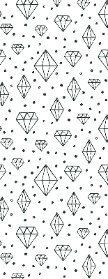 Store occultant fenêtre avec motif de diamants dessinés
