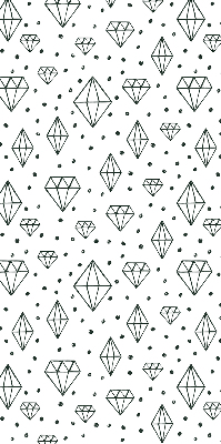 Store occultant fenêtre avec motif de diamants dessinés