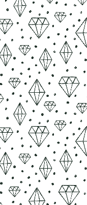 Store occultant fenêtre avec motif de diamants dessinés