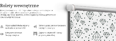 Store occultant fenêtre avec motif de diamants dessinés