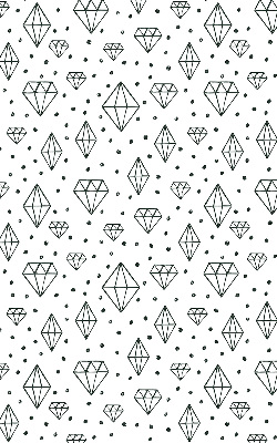 Store occultant fenêtre avec motif de diamants dessinés