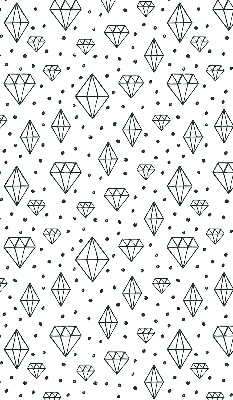 Store occultant fenêtre avec motif de diamants dessinés