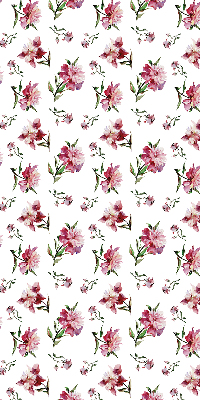Store fenêtre intérieur fleur rose