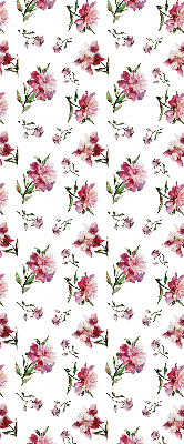 Store fenêtre intérieur fleur rose
