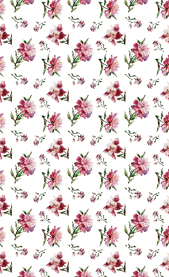 Store fenêtre intérieur fleur rose