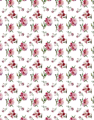 Store fenêtre intérieur fleur rose