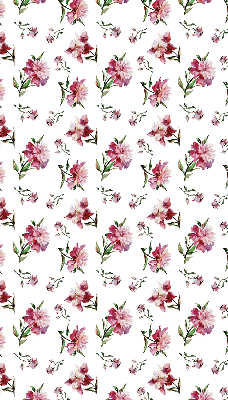 Store fenêtre intérieur fleur rose
